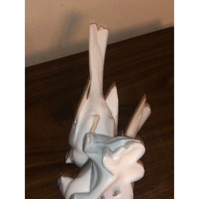 Vintage Lladró Porcelain "Birds Two Perched Together" Figurine #4667 For Sale - Image 10 of 10