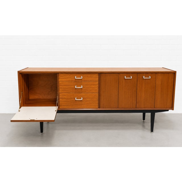 1960s Mid Century Modern Teak Sideboard by Nathan Furniture, Made in England | British MCM Credenza, C. 1960’s For Sale - Image 5 of 17