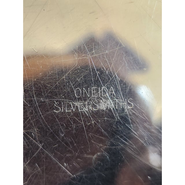 Vintage Oneida Silver Plate Appetizer Plates / Hors d'Oeuvre Plates- Set of 10 For Sale - Image 12 of 12