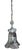 Late 19th Century Antique Silver Tone Sculptural Med Goat Head & Abstract Art Glass Pendant Light For Sale - Image 5 of 18