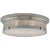 Alderly Flush Mount in Polished Nickel with White Glass Designer: Chapman & Myers Mounting: Flush Shade Detail: White...