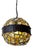 Art Nouveau Austrian Amber and Clear Chunk Glass Globe Pendant, 1910 For Sale