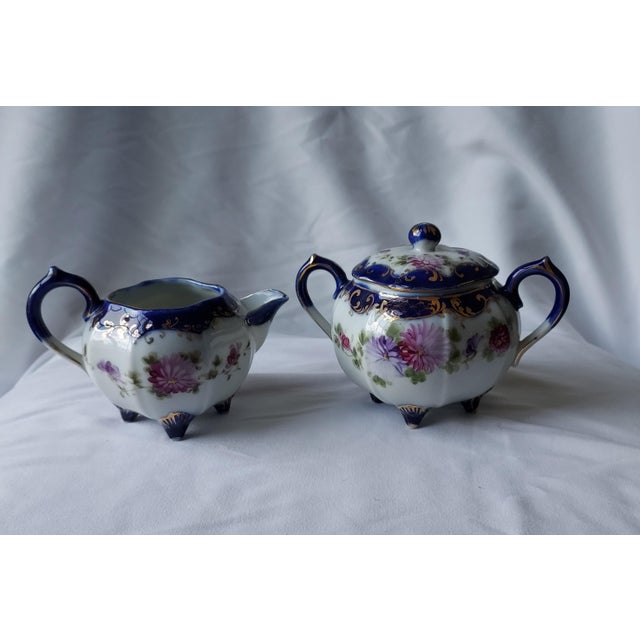 Ceramic Late 19th Century Nippon Porcelain Creamer and Sugar Set For Sale - Image 7 of 7