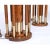 Pair Post Modern Gold Brass and Oak Wood Large Table Lamps For Sale - Image 6 of 10