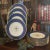 Spode Set of 12 Spode Copelands Cobalt Dinner Plates, Acid Etched Gold For Sale - Image 4 of 13