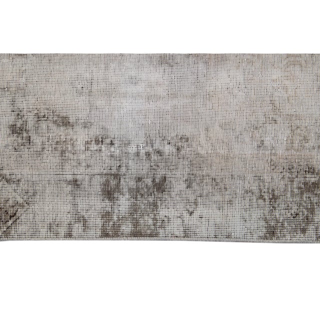 Mid-20th Century Vintage Distressed Overdyed Persian Wool Rug For Sale In New York - Image 6 of 13