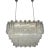 Contemporary Modern Oval "Tronchi" Murano Glass Chandelier For Sale