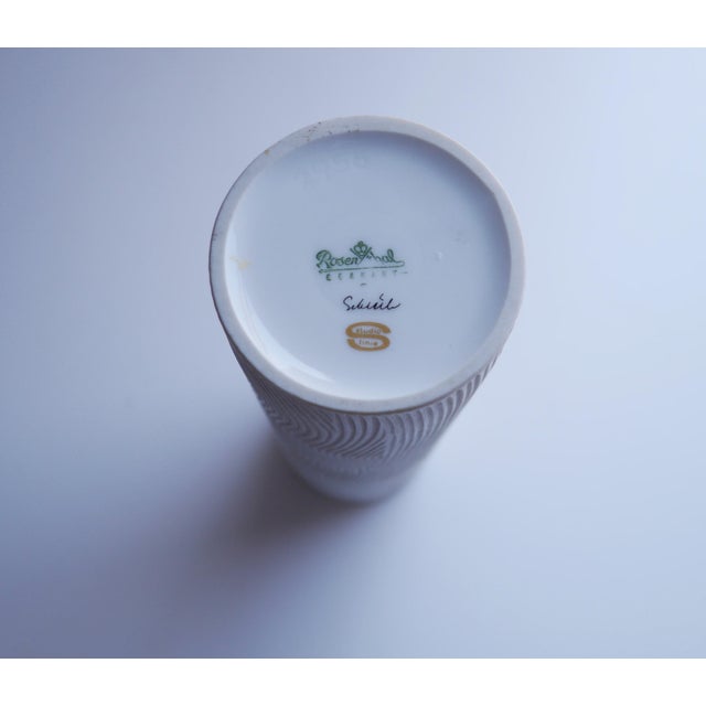 Mid-Century Modern Op-Art Studio Line Bisque Porcelain Vase by Werner Schreib for Rosenthal, 1960s For Sale - Image 9 of 11