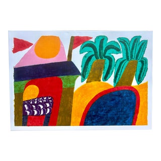 Large ‘Basholi’ Print on Canvas After Carol Summers For Sale