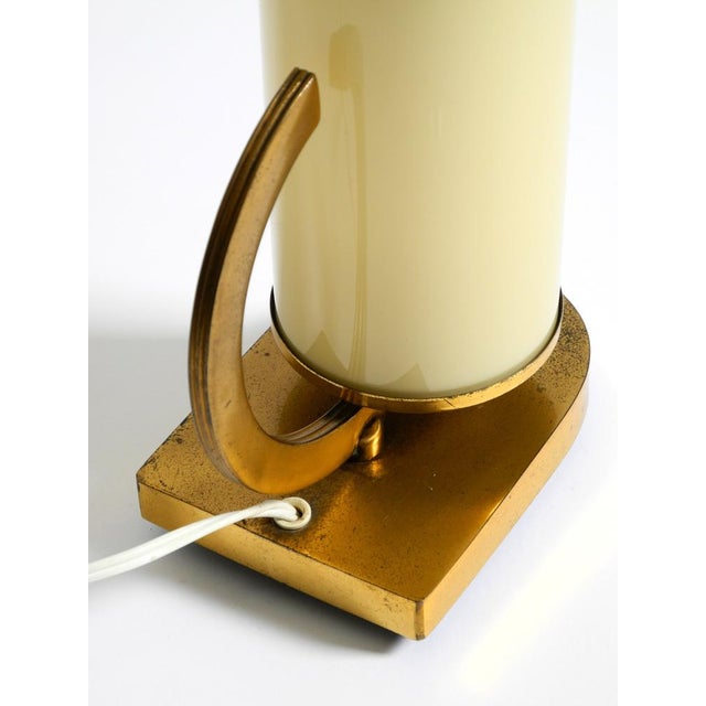 Brass Table Lamp with Opal Glass Shade, 1940s For Sale - Image 17 of 18