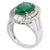 This is a natural Zambian Emerald ring with diamonds and 14k gold. the emeralds are of very high quality and very good...