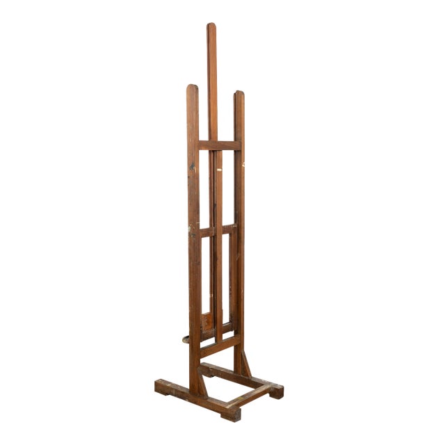 Late 19th Century Antique Wood Painter's Easel For Sale