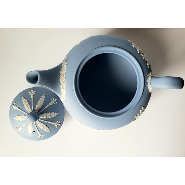 English Vintage Mid-Century Wedgwood Blue Jasperware Tea & Decor Set - 6 Pieces For Sale - Image 3 of 15