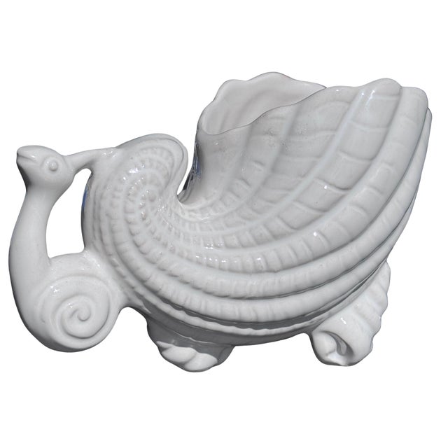 Made in Portugal Snail Motif Petite Escargot Planter Cache Pot For Sale - Image 11 of 11