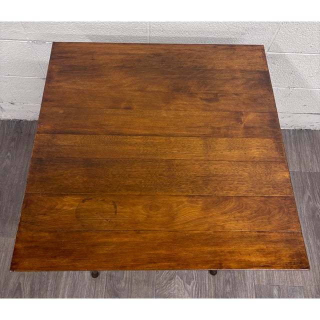 Antique Victorian Solid Mahogany Plank Top Side Table Lamp Table For Sale - Image 10 of 10