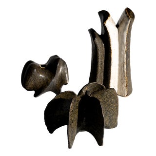 Sculptural Studio Ceramic Vessels by Ingeborg Zenker & Gerburg Karthausen, Germany, 1970s-1980s, Set of 3 For Sale