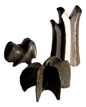 Sculptural Studio Ceramic Vessels by Ingeborg Zenker & Gerburg Karthausen, Germany, 1970s-1980s, Set of 3