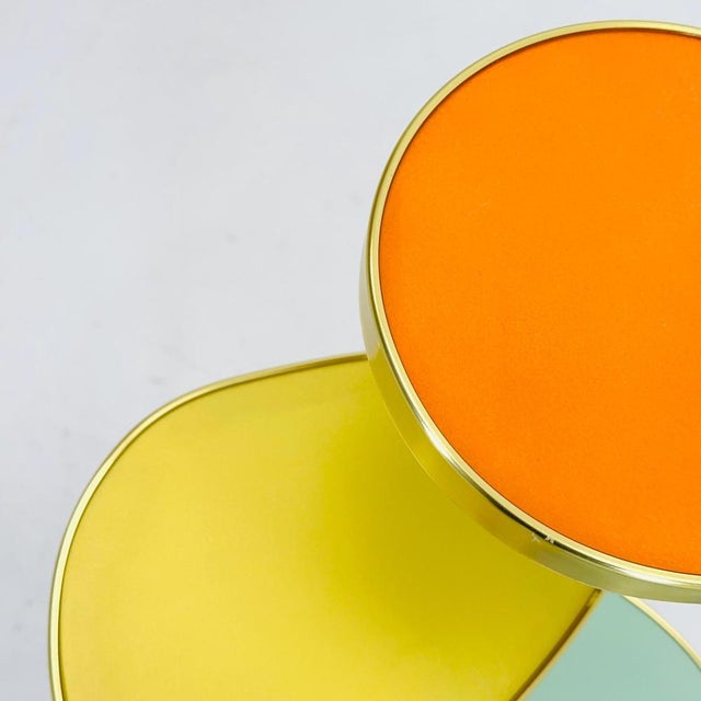 Big german plant stand, colorful vintage mid-century minimalist indoor plant stand side table retro flower table it...