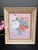 Pastel Hued Still Life Vase with Flowers Painting on Canvas Framed Unsigned by the Artist, Cyndi
