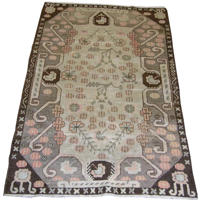 19th Century 19th-Century Tribal Khotan Samarkand Rug For Sale - Image 5 of 5