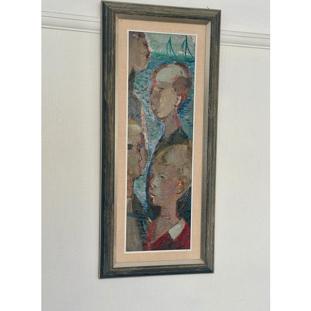 Bertil Wahlberg, Three Boys, 1960s, Oil on Panel For Sale - Image 4 of 11