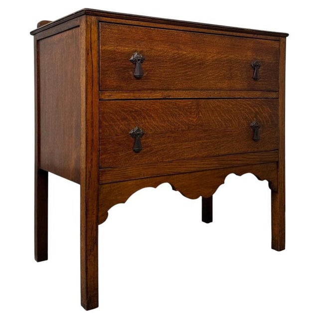 Antique 20th Century Golden Oak Chest of Drawers For Sale - Image 4 of 12