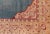Blue Antique 19th Century Indian Agra Rug in Solid Blue Background For Sale - Image 8 of 14