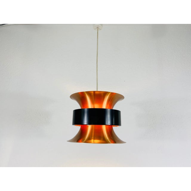 Danish Copper and Black Pendant Lamp, 1960s For Sale - Image 11 of 13