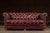 Traditional Vintage Tufted Chesterfield Sofa in Burgundy For Sale - Image 3 of 12