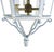 White A Vintage-Style Venetian Chandelier in White and Blue Tones, Featuring Three Lamps. For Sale - Image 8 of 12