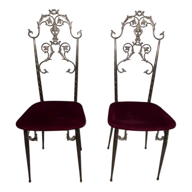 Chiavari Chairs, 1950s, Set of 2 For Sale