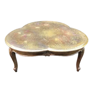 Richard Kuehne Silver Gilt Trefoil Coffee Table