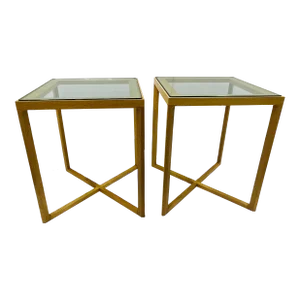Pair of Marc Krusin Tables Attributed to Knoll