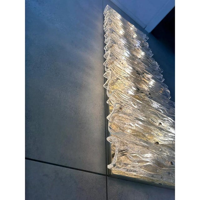 Brass and Murano Glass Flush Mount Wall Sconces by Simoeng, Set of 2 For Sale - Image 6 of 9