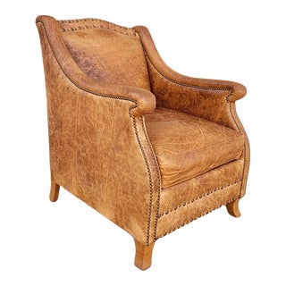 1970s Vintage Club Leather Chair For Sale