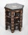 Moroccan 1950s Moroccan Inlaid Hexagonal Side Table with Brass Nailheads For Sale - Image 3 of 7