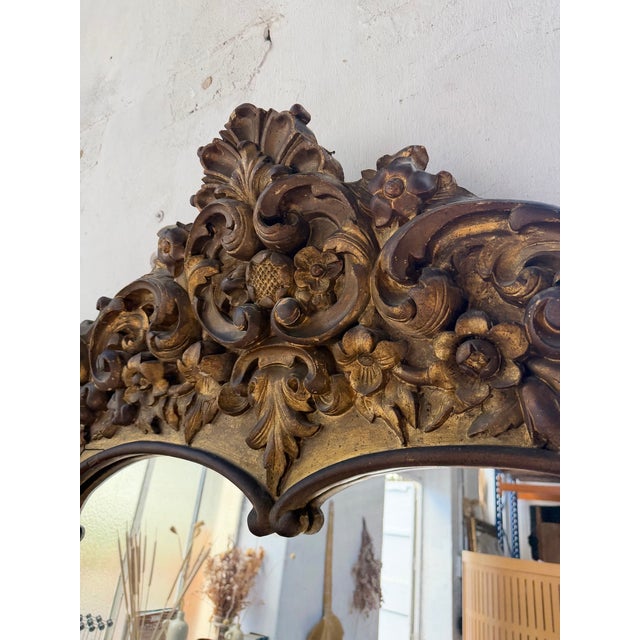 Antique Wooden Fireplace Mirror, 1800 For Sale - Image 11 of 18