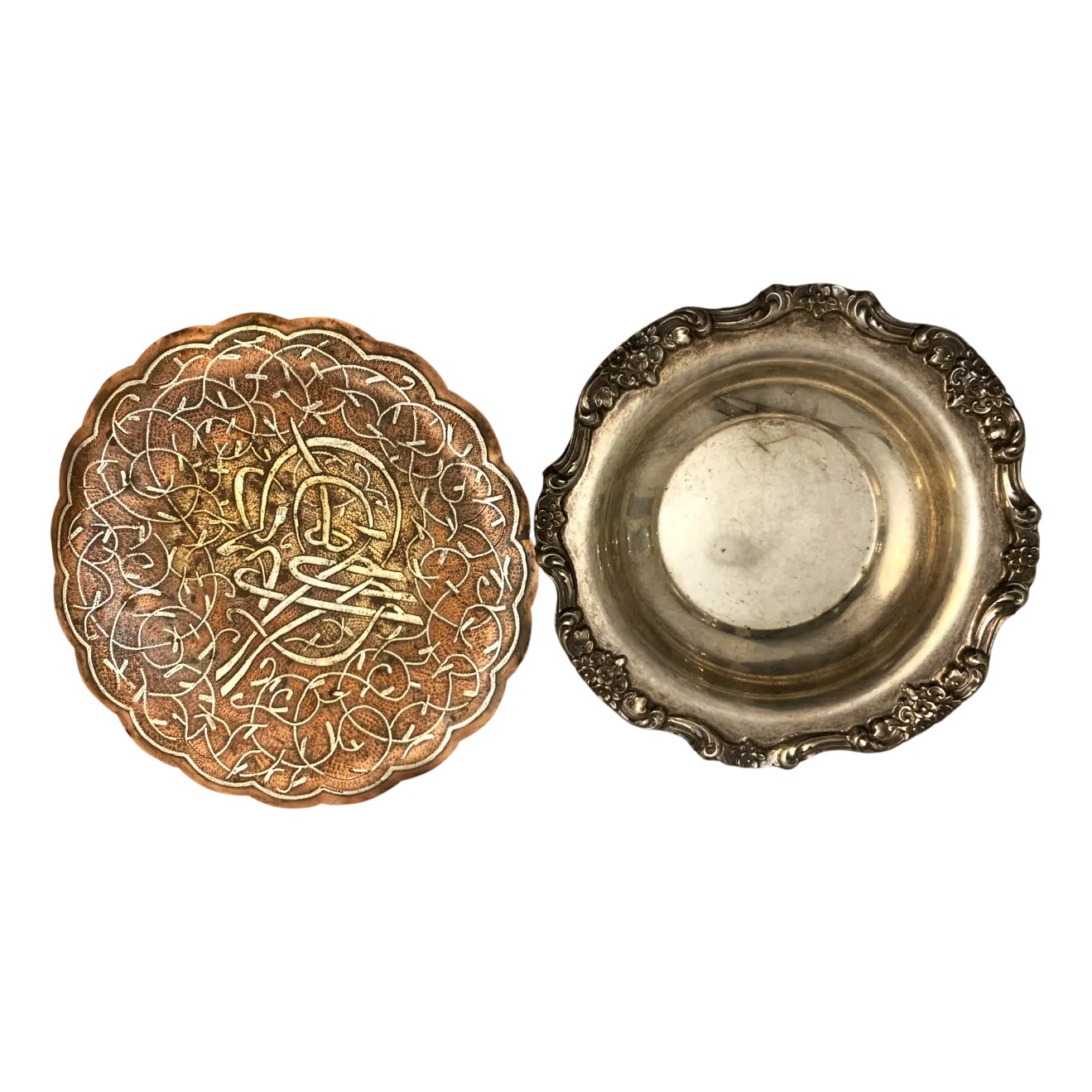 マッピン＆ウェッブ SILVER PLATE ON COPPER Victorian Revival Silver-Plated Copper Jowle Plate 19th Century