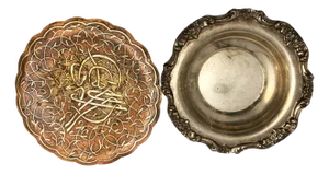 Victorian Revival Silver-Plated Copper Jowle Plate 19th Century, 1890s, Set of 2