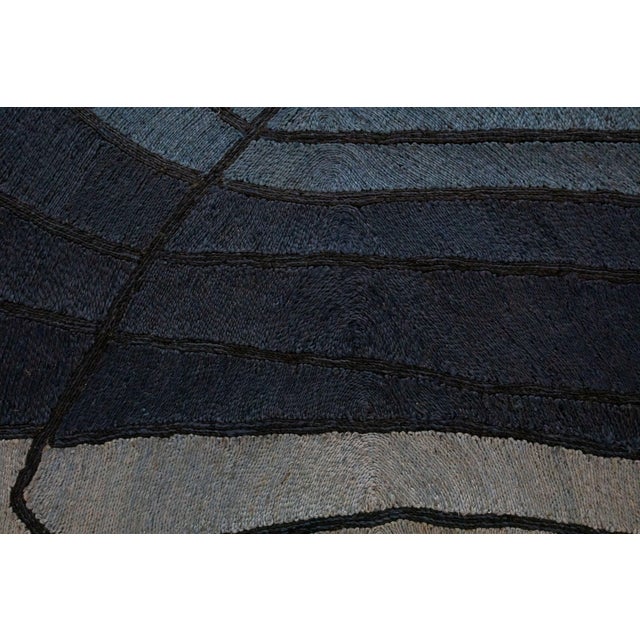 Jiko II (Deep Sea) Rug by Kelechi Ejikeme for Swallo Studio For Sale - Image 9 of 11