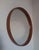 Brown Scandinavian Round Teak Wall Mirror, 1960s For Sale - Image 8 of 8