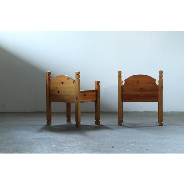Wood Vintage Pine Bedside Tables, Denmark, 1970s, Set of 2 For Sale - Image 7 of 18