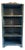 Antique Primitive Blue Painted Open Cupboard With Scalloped Shelves – 80”h For Sale