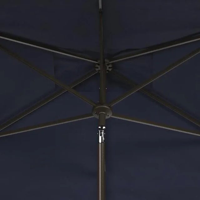 Venice 6.5x10 Rectangle Umbrella - Navy/White For Sale - Image 4 of 4