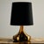 Italian Firma Due table lamp from the 1960s. The lamp has been given a new lampshade, with the inside of the lampshade in...