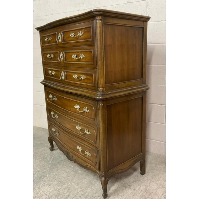 Mid-Century Thomasville French Provincial Tallboy Chest of Drawers For Sale In Phoenix - Image 6 of 11