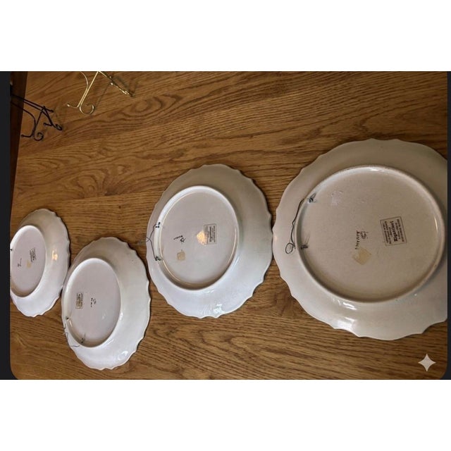 Ceramic 1970s Mushroom Bassano Hand Painted Plates - 4 in Set For Sale - Image 7 of 7