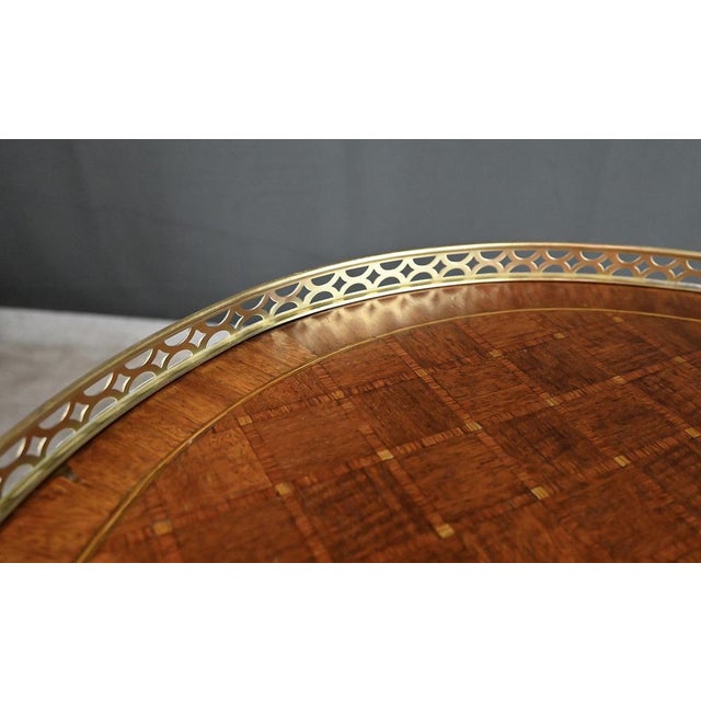 Small Marquetry Hot Water Bottle Table, 20th Century For Sale - Image 6 of 14