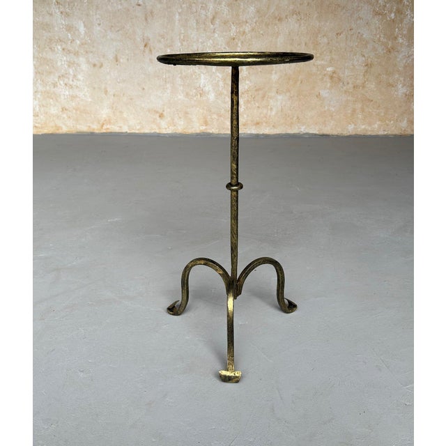 Spanish Gilt Iron Drinks Table on a Tripod Base For Sale - Image 4 of 12