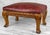 Early 20th Century Antique Edwardian Maple Carved Footstool Ottoman For Sale - Image 5 of 11